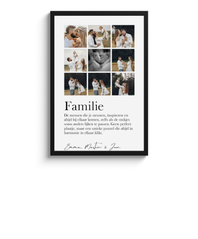 Poster met lijst - Betekenis collage