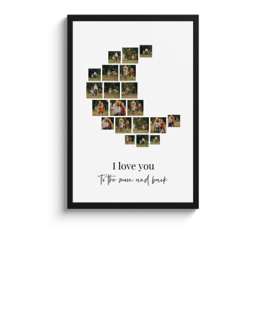 Poster met lijst - Gekleurde border