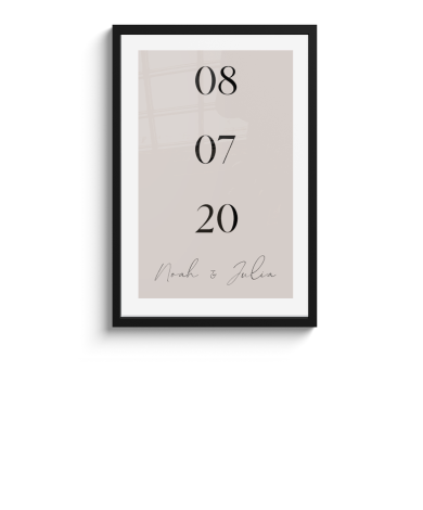 Poster met lijst - Datum