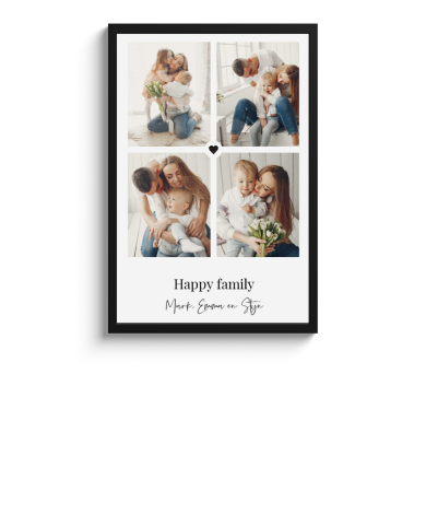 Poster met lijst – Collage met hartje