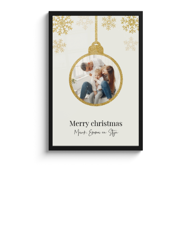 Poster met lijst – Kerstbal