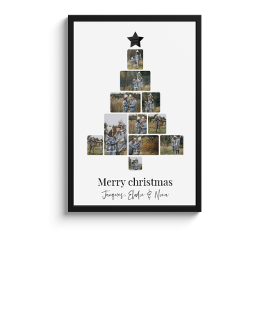 Poster met lijst - Rondje met abstracte achtergrond