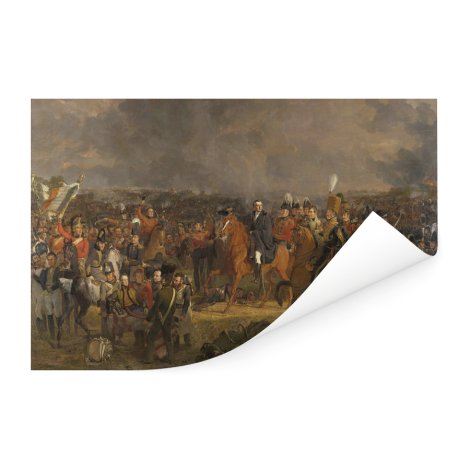 De Slag bij Waterloo - Schilderij van Jan Willem Pieneman Poster