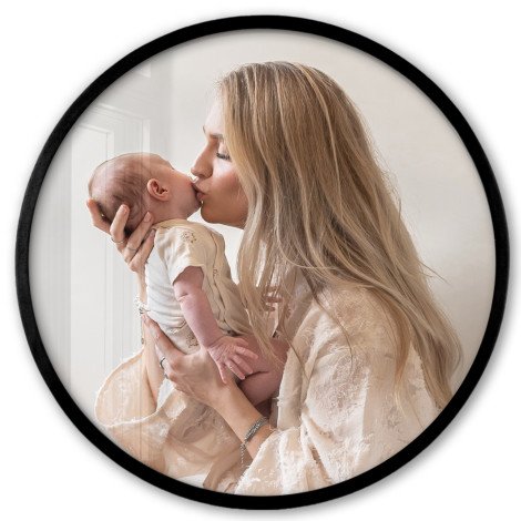 Foto in lijst rond met eigen foto