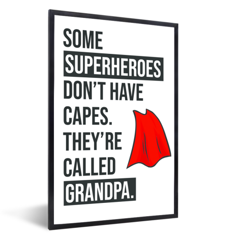 Vaderdag - Cadeau voor opa met tekst - Superheroes Fotolijst