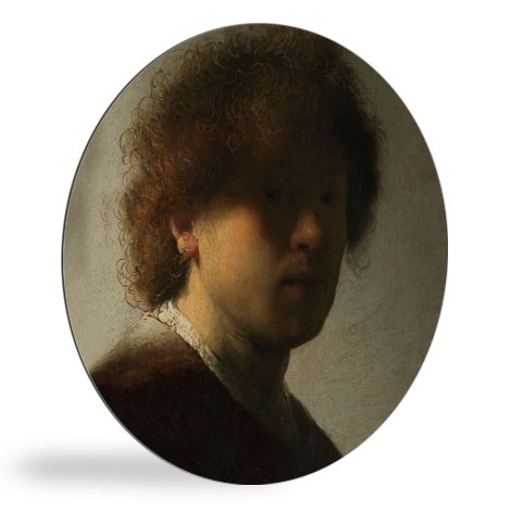 Zelfportret van Rembrandt - Schilderij van Rembrandt van Rijn wandcirkel 