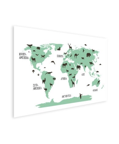 Dieren groen poster