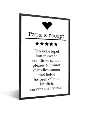 Vaderdag - Papa’s recept Fotolijst