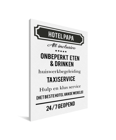 Vaderdag - cadeau papa met tekst Canvas