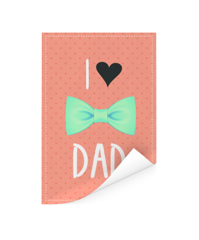 Vaderdag - I love dad met strik Poster