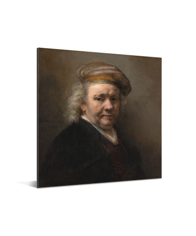 Zelfportret - Schilderij van Rembrandt van Rijn Aluminium