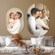 Twee matchende muurovalen boven bank thumbnail