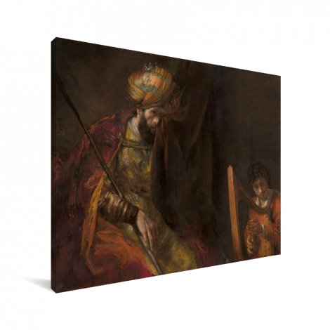 Saul en David - Schilderij van Rembrandt van Rijn Canvas
