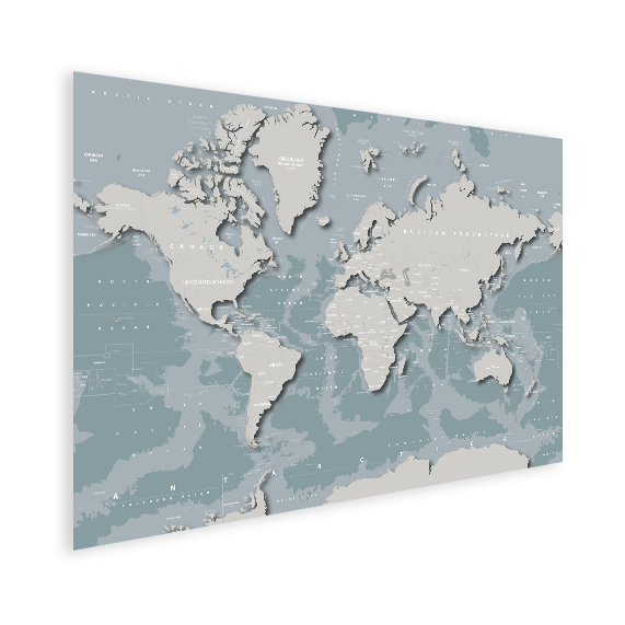 Stoer poster Wereldkaart op poster Wereldkaart | Bestel nú met tot 45%