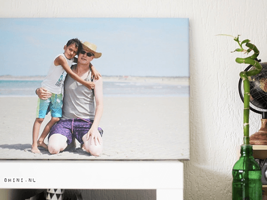 Familiefoto op canvas