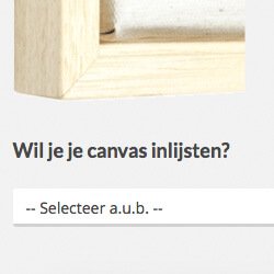 Extra opties foto op canvas