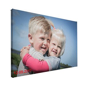 Foto op canvas met datum