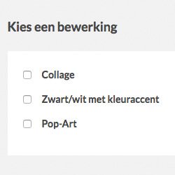 Extra opties foto op canvas