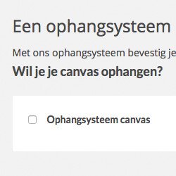 Extra opties foto op canvas
