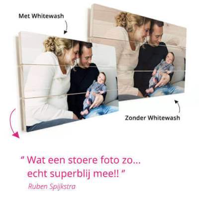 Foto op hout met whitewash review