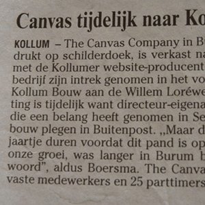 Canvas Company tijdelijk naar Kollum