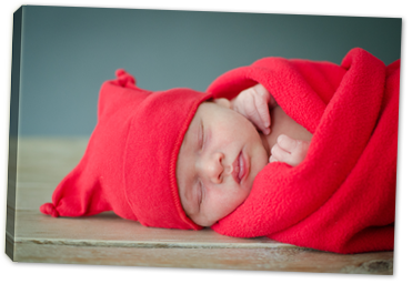 Babyfoto op canvas