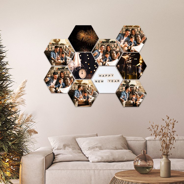 Foto op hexagon 17x15