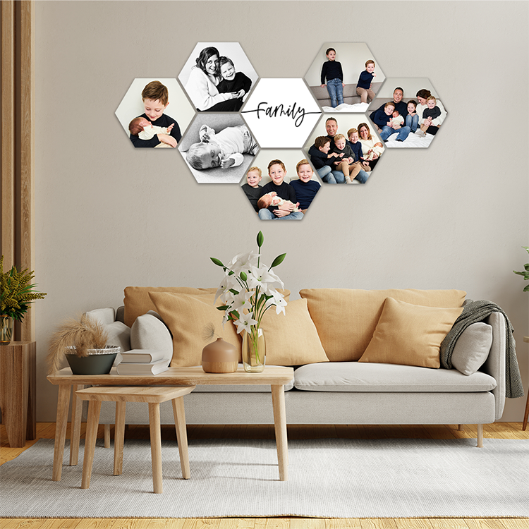 Foto op hexagon 17x15