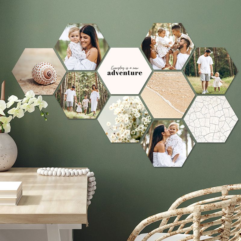 Hexagon collage