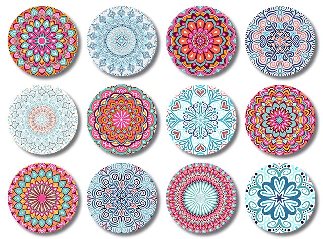 Ronde onderzetters mandala