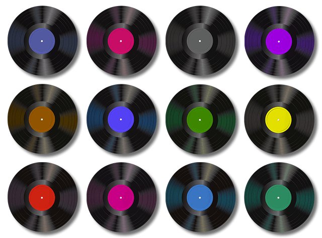 Ronde onderzetters vinyl
