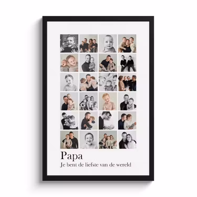 Poster met lijst - Collage papa