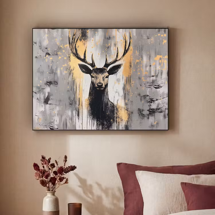 Art Frame - Abstract - Hert - Gewei - Goud — 2