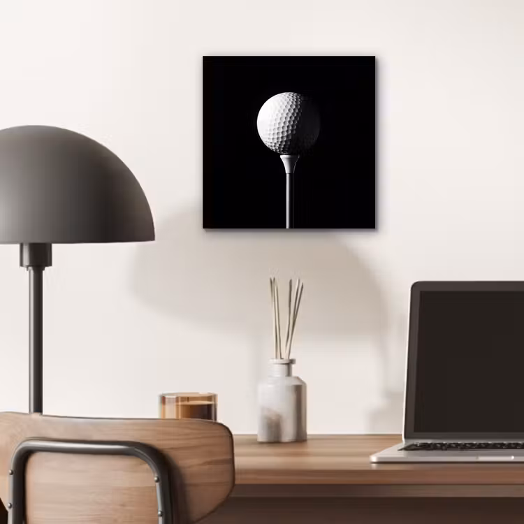 Aluminium schilderij - Golfbal - Minimalistisch - Wit — 6
