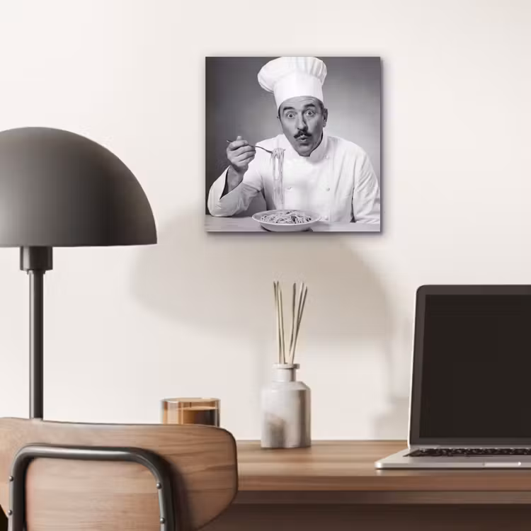 Aluminum schilderij - Chef - Spaghetti - Pasta — 6