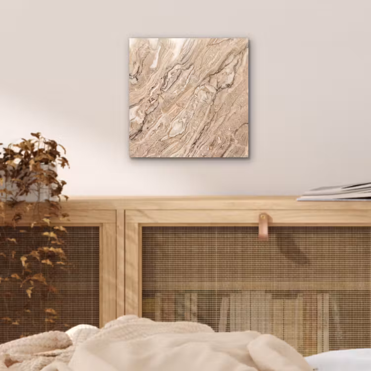 Aluminium schilderij - Textuur - Aders - Abstract - Modern - Beige — 4