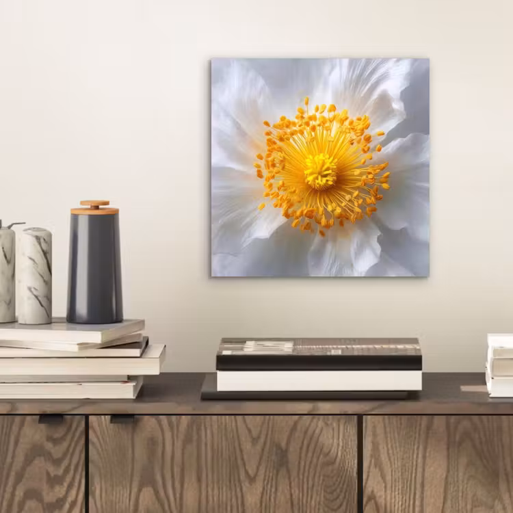 Aluminium schilderij - Wit - Bloem - Elegant — 2