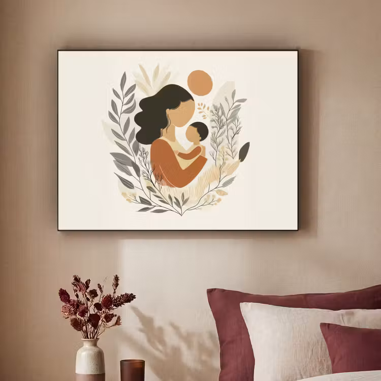 Art Frame - Illustratie - Moeder - Kind - Liefdevol — 2