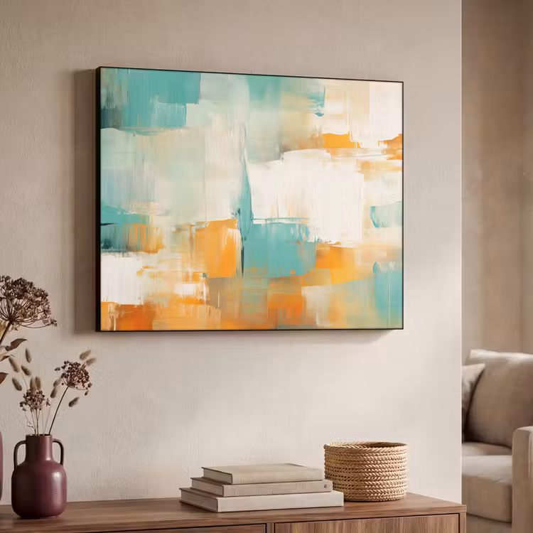 Art Frame - Kunst - Abstract - Blauw - Wit — 4