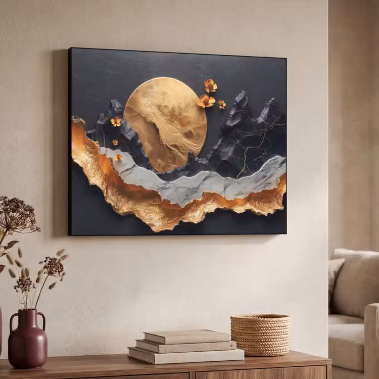 Art Frame - Kunst - Goud - Modern - Abstract — 4