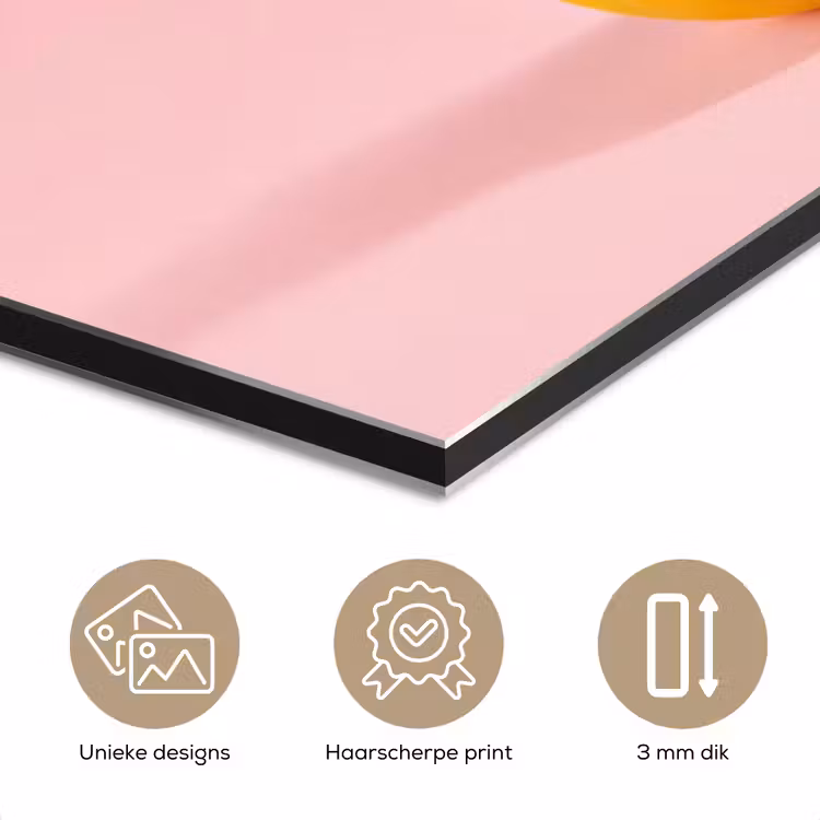 Aluminium schilderij - Matroos - Eend - Roze — 7