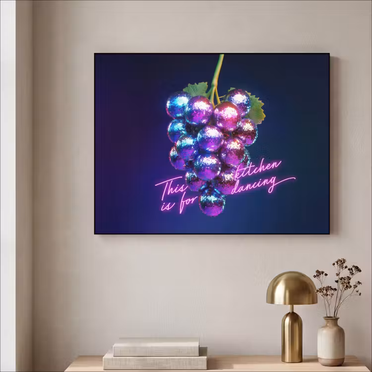Art Frame - Quote - Neon - Disco - Druiven — 3