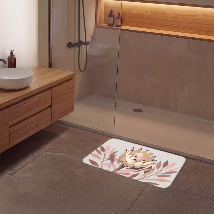 Badmat - Protea - Bloem - Botanisch - Beige — 6