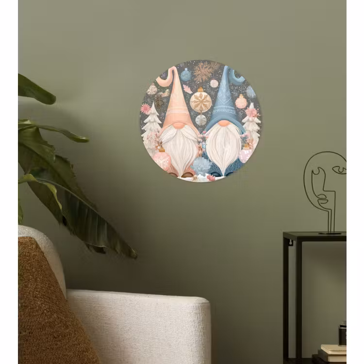 Behangcirkel - Kerst - Gnomen - Pastel — 3