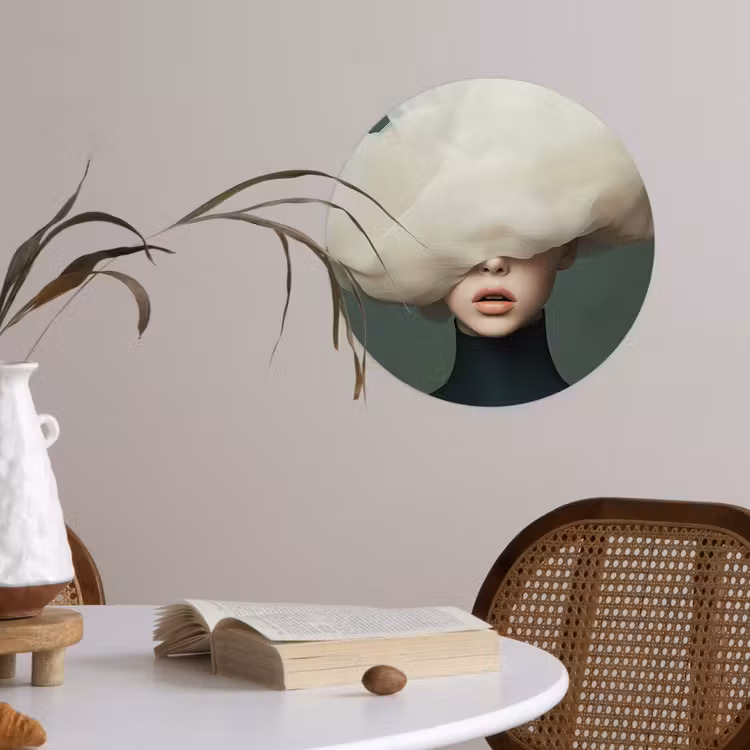 Behangcirkel - Hoed - Vrouw - Beige — 4