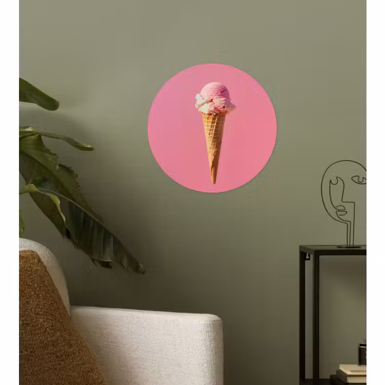 Behangcirkel - Hoorntje - Schepijs - Roze — 3