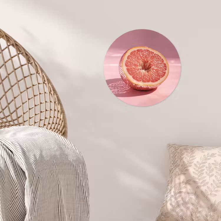Behangcirkel - Grapefruit - Roze - Disco - Shiny — 5