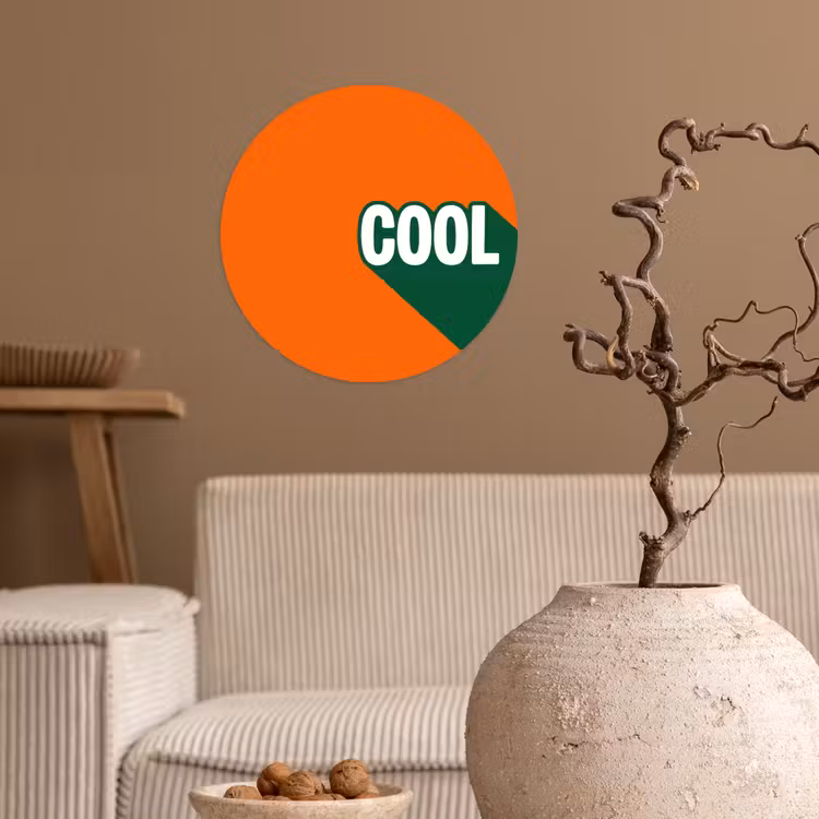 Behangcirkel - Cool - Oranje - Groen — 2