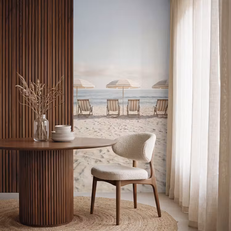 Behang - Strand - Stoelen - Parasol — 4