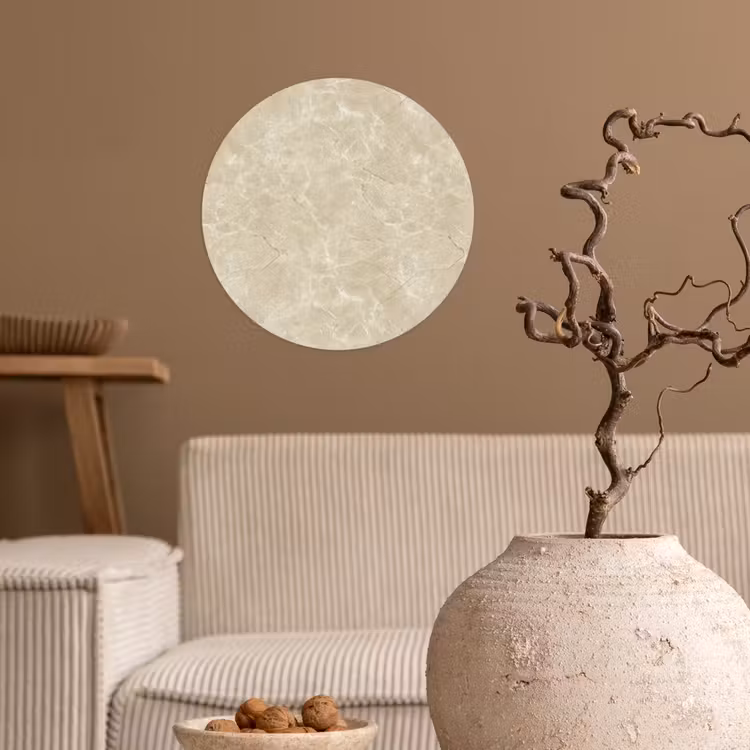 Behangcirkel - Lichtbeige - Marmer - Diffusie adering — 2